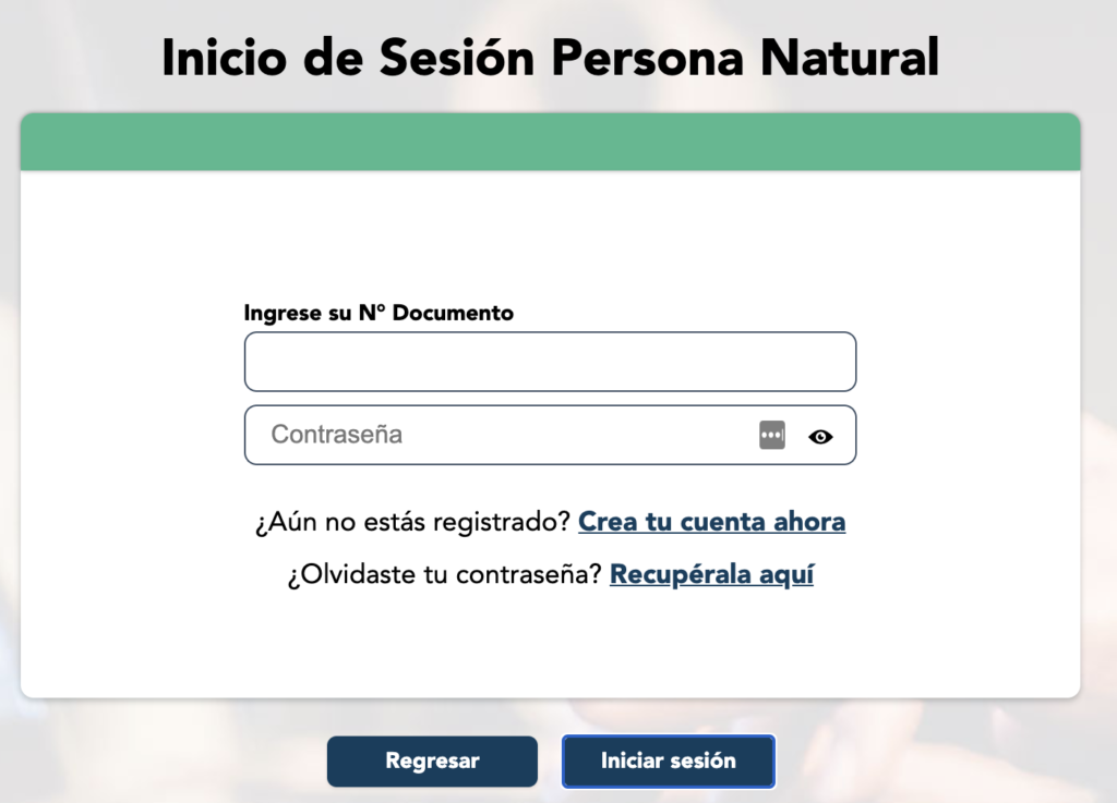 Iniciar Sesión Persona Natural acomo - casa de cambio en linea - dolares a soles